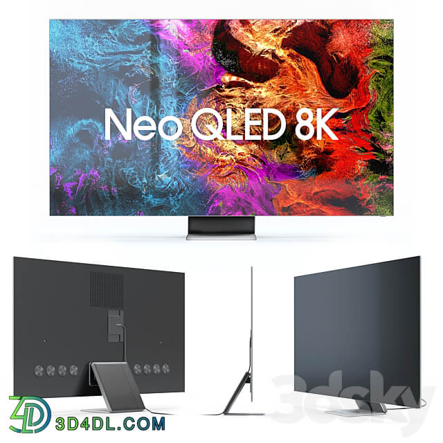 Samsung Neo QLED 8K Smart TV 2021 3D Models