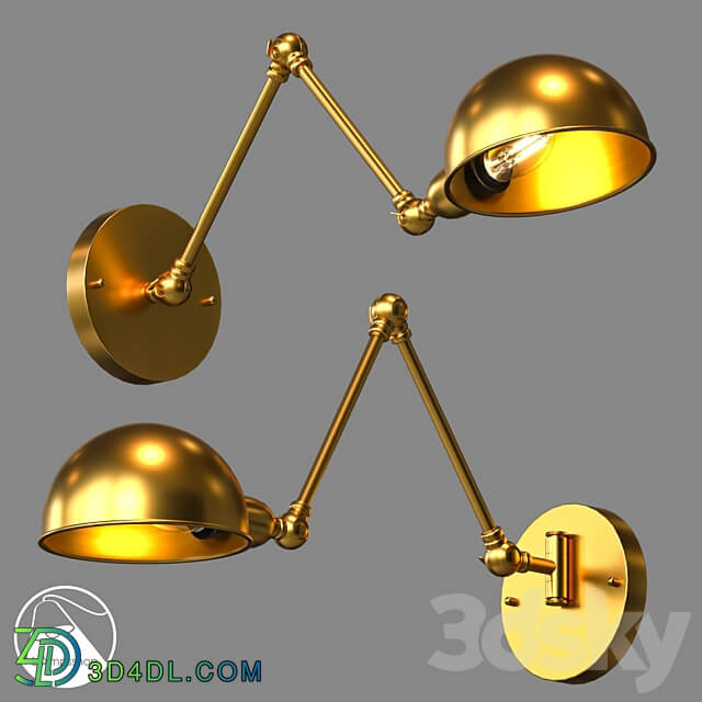 LampsShop.com B4217 Sconce Retro Gold 3D Models