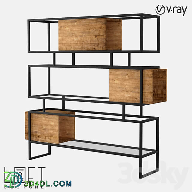 Bookcase LoftDesigne 80589 model 3D Models