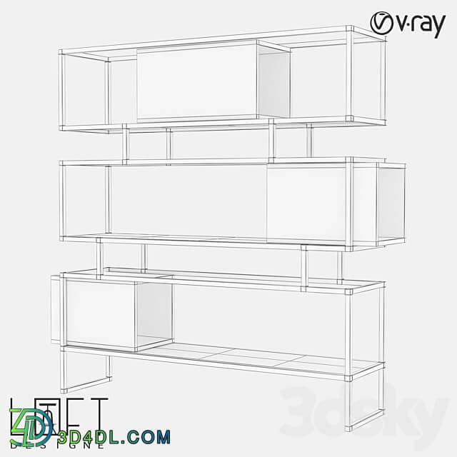 Bookcase LoftDesigne 80589 model 3D Models