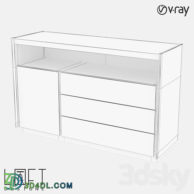 Chest of drawers LoftDesigne 81401 model Sideboard Chest of drawer 3D Models