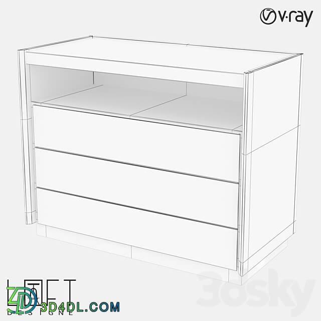 Chest of drawers LoftDesigne 81402 model Sideboard Chest of drawer 3D Models