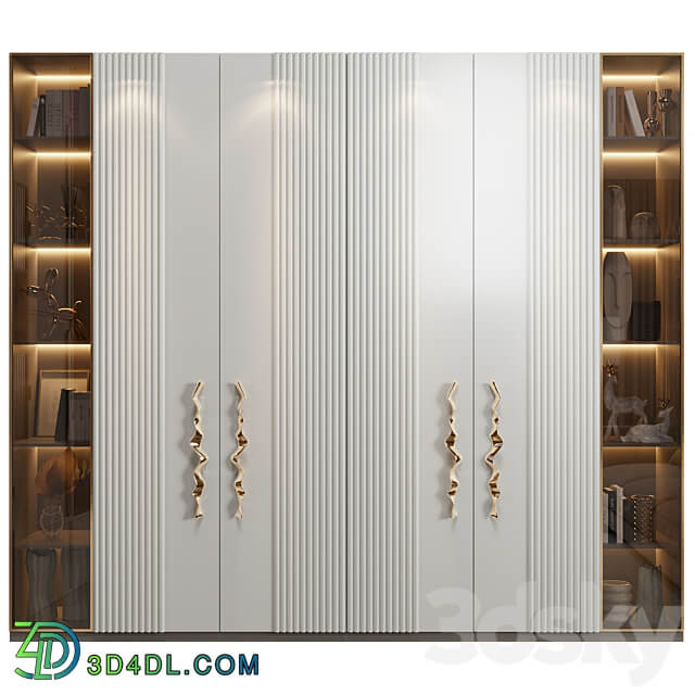 Neoclassical wardrobe 05 Wardrobe Display cabinets 3D Models