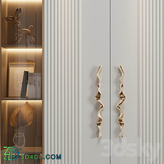 Neoclassical wardrobe 05 Wardrobe Display cabinets 3D Models