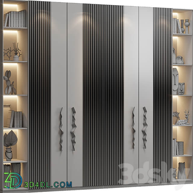 Neoclassical wardrobe 05 Wardrobe Display cabinets 3D Models