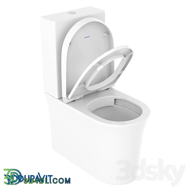 OM Duravit White Tulip Toilet bowl Duravit Rimless 219709 3D Models