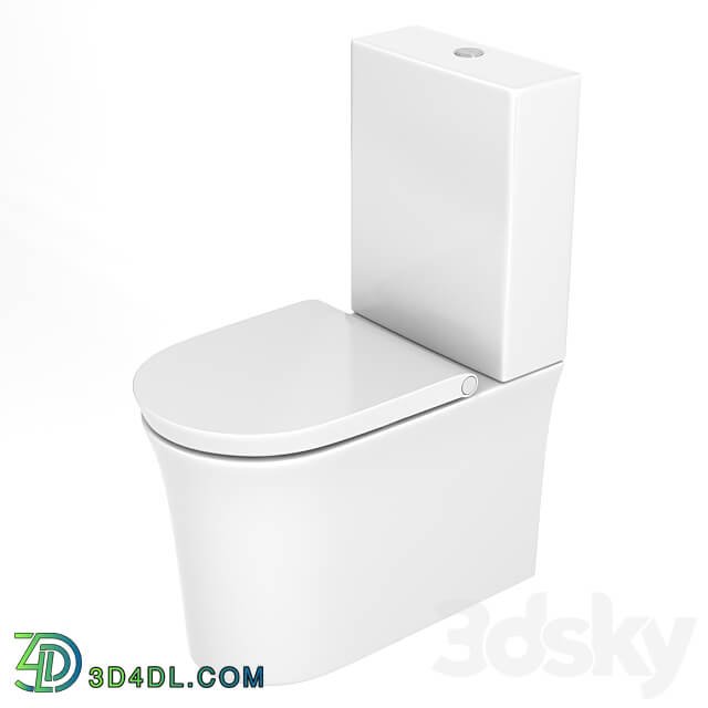 OM Duravit White Tulip Toilet bowl Duravit Rimless 219709 3D Models