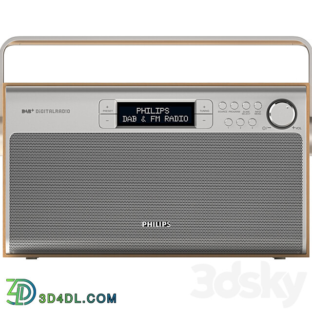 Philips AE5220 Portable Radio 3D Models