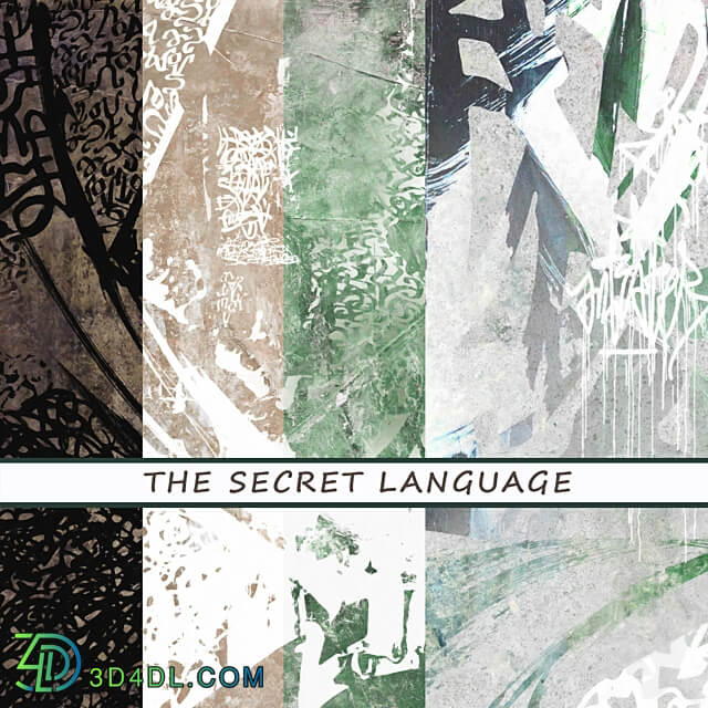 Designer wallpapers THE SECRET LANGUAGE pack 5 3D Models
