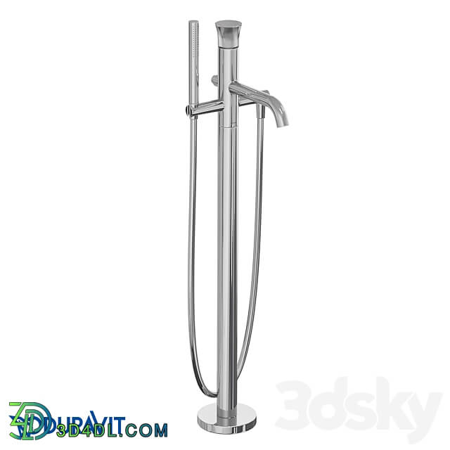 OM Duravit White Tulip Floor standing bath faucet WT5250000 3D Models