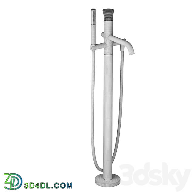 OM Duravit White Tulip Floor standing bath faucet WT5250000 3D Models