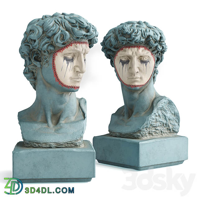 David Michelangelo masked bust 3D Models