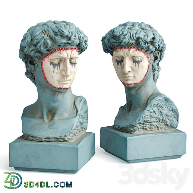 David Michelangelo masked bust 3D Models