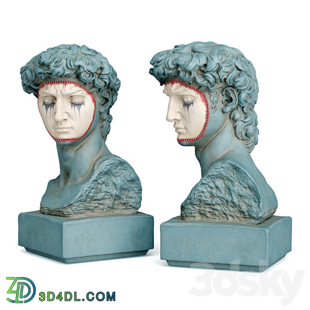 David Michelangelo masked bust 3D Models