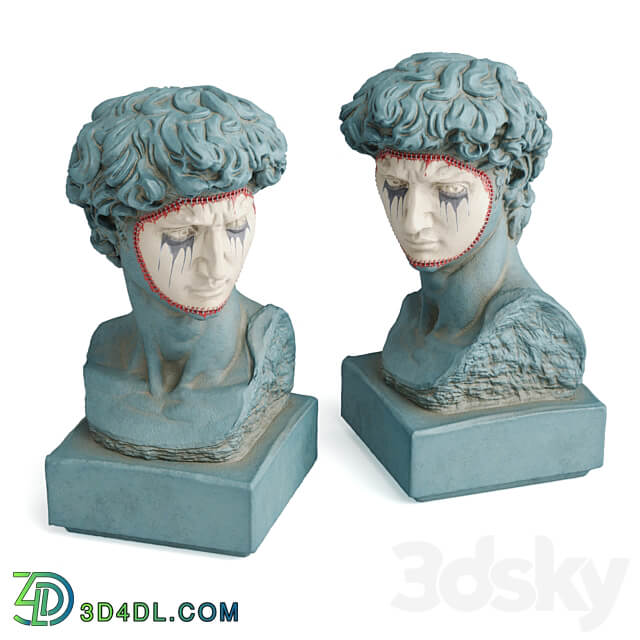 David Michelangelo masked bust 3D Models