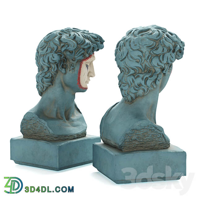 David Michelangelo masked bust 3D Models