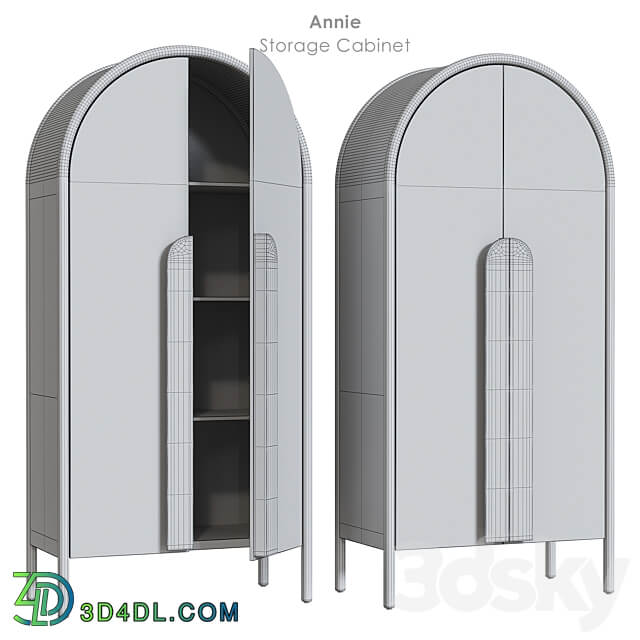 Annie Natural Storage Cabinet Wardrobe Display cabinets 3D Models