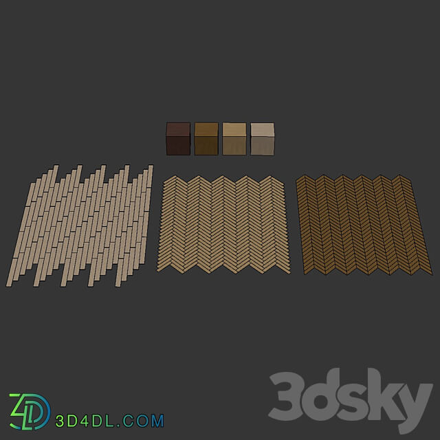 Wood Floor Set 17 3D Models