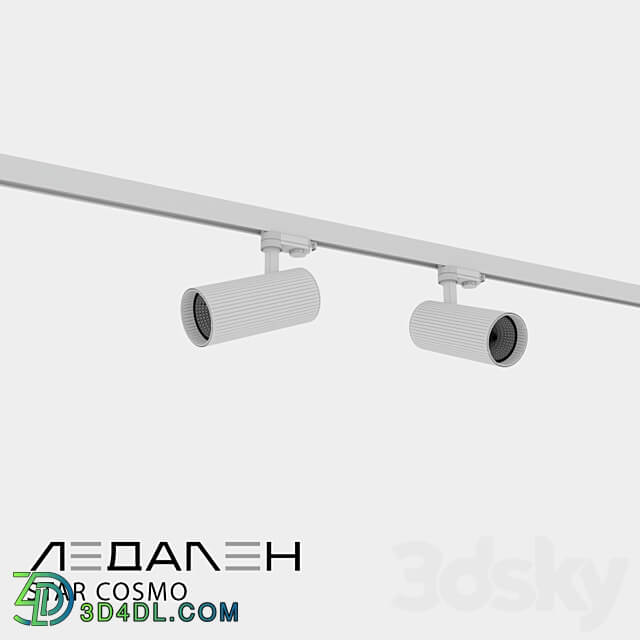 Three phase track lamp STAR COSMO 3D Models