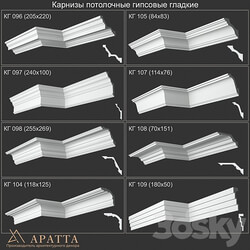 Plaster ceiling cornices KG 096 097 098 104 105 107 108 109 3D Models 