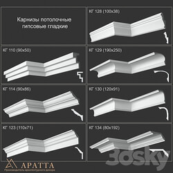 Plaster ceiling cornices KG 110 114 123 128 129 130 134 3D Models 