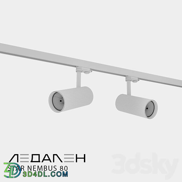 Single phase track lamp STAR NEMBUS 80 3D Models