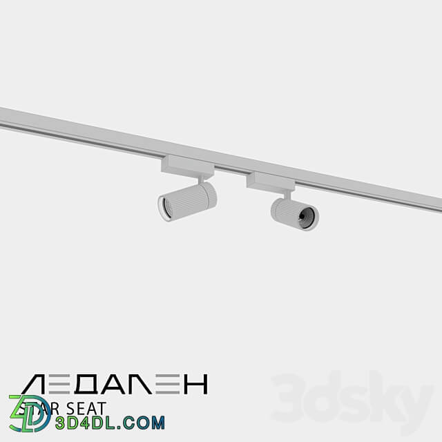 Single phase track lamp STAR SEAT 3D Models