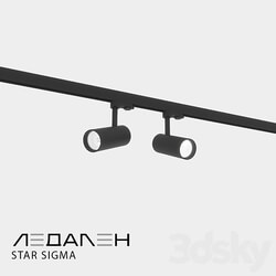 Three phase track lamp STAR SIGMA 3D Models 
