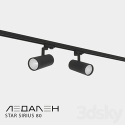 Three phase track lamp STAR SIRIUS 80 3D Models 