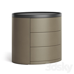 STORE 54 Drum bedside table 3 leather colors Sideboard Chest of drawer 3D Models 