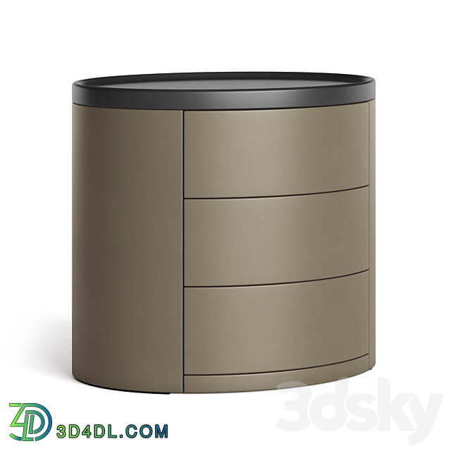 STORE 54 Drum bedside table 3 leather colors Sideboard Chest of drawer 3D Models