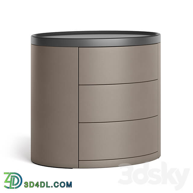 STORE 54 Drum bedside table 3 leather colors Sideboard Chest of drawer 3D Models