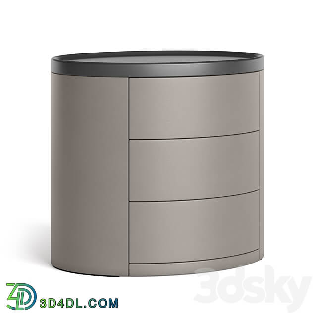 STORE 54 Drum bedside table 3 leather colors Sideboard Chest of drawer 3D Models