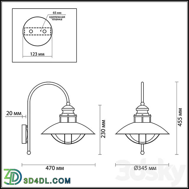 ODEON LIGHT 4164 1WA DANTE 3D Models