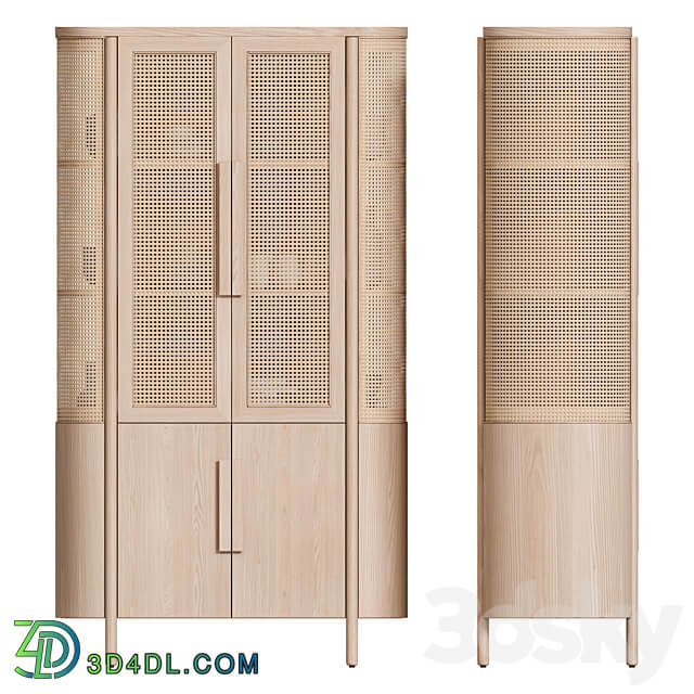 Fields Storage cabinet by Crate Barrel Wardrobe Display cabinets 3D Models