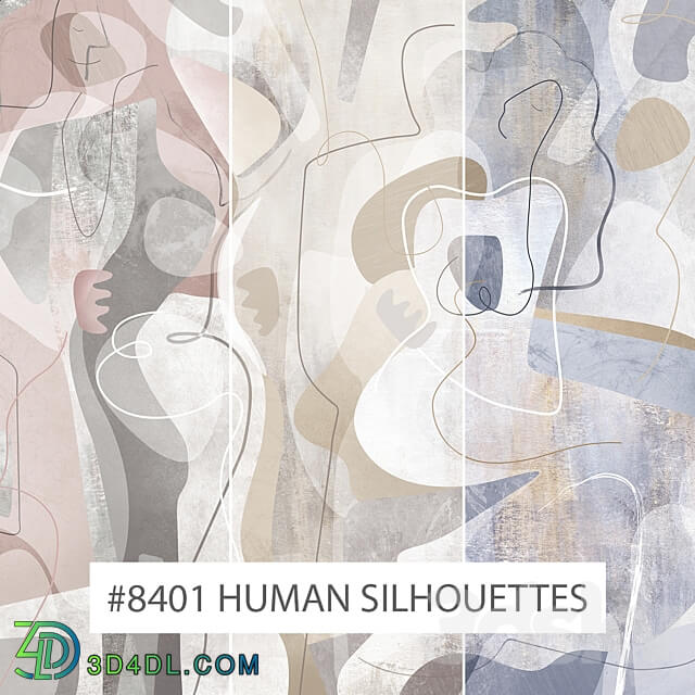 Creativille wallpapers 8401 Human Silhouettes 3D Models