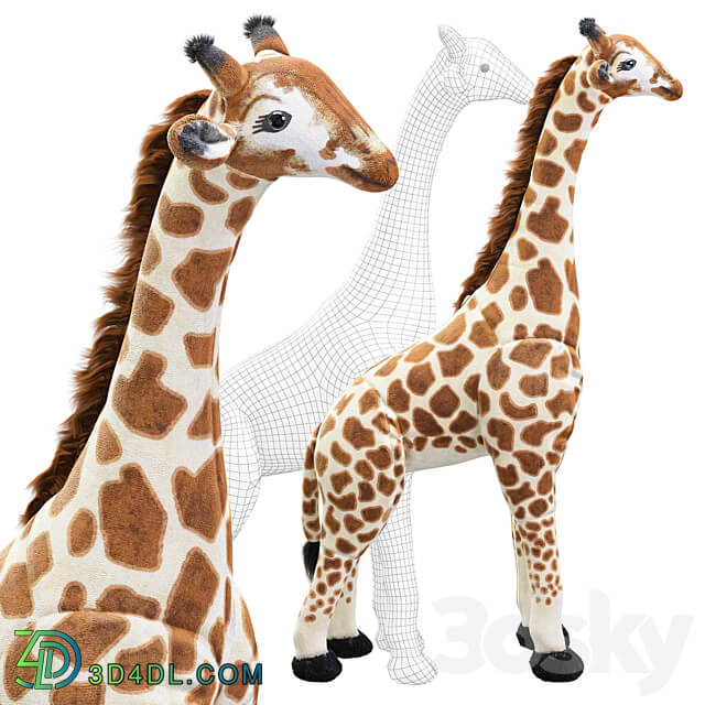 Pottery Barn plush liama Labradoodle Giraffe 3D Models