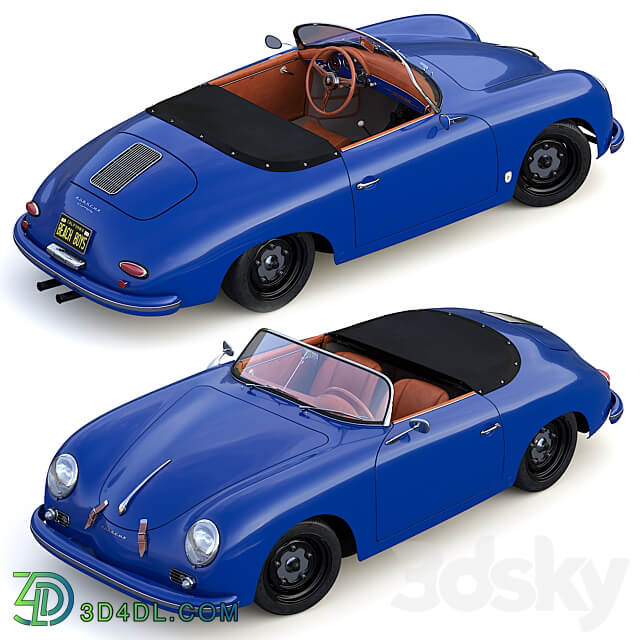 Porsche 356 A Speedster 1956 3D Models