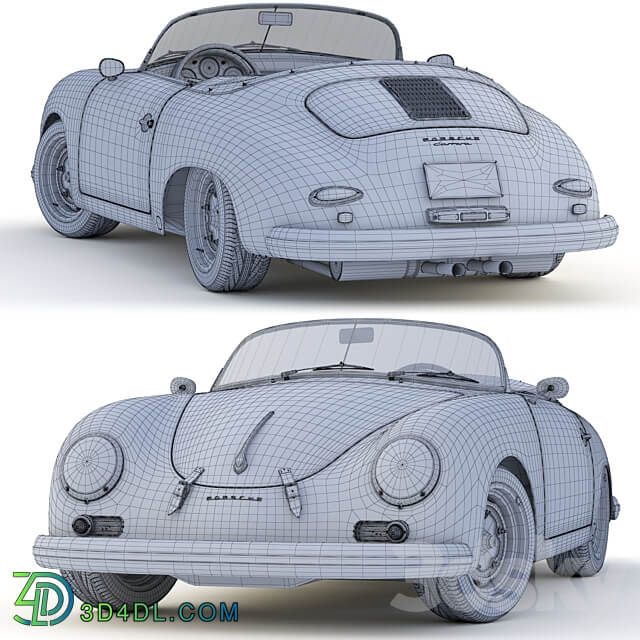Porsche 356 A Speedster 1956 3D Models