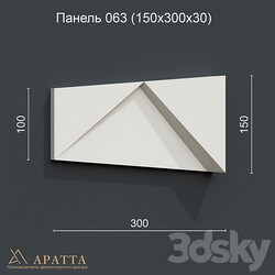 Aratta Panel 063 150x300x30 3D Models 