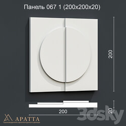 Aratta Panel 067 1 200x200x20 3D Models 