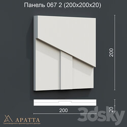 Aratta Panel 067 2 200x200x20 3D Models 