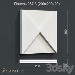 Aratta Panel 067 3 200x200x20 3D Models 