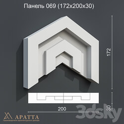 Aratta Panel 069 172x200x30 3D Models 