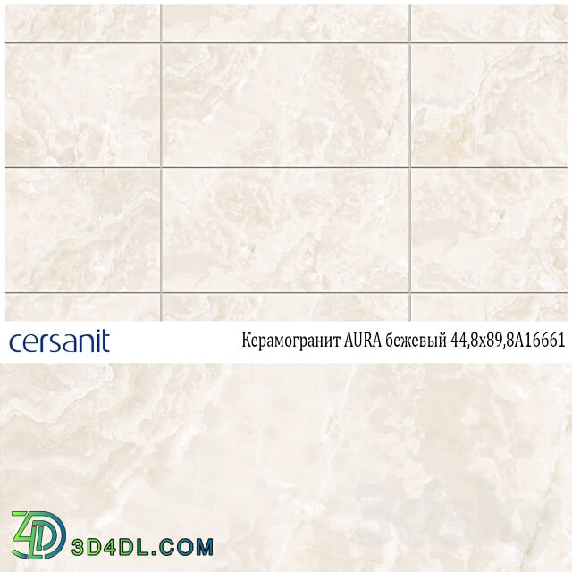 Porcelain tile Cersanit AURA beige 44 8x89 8A16661 3D Models