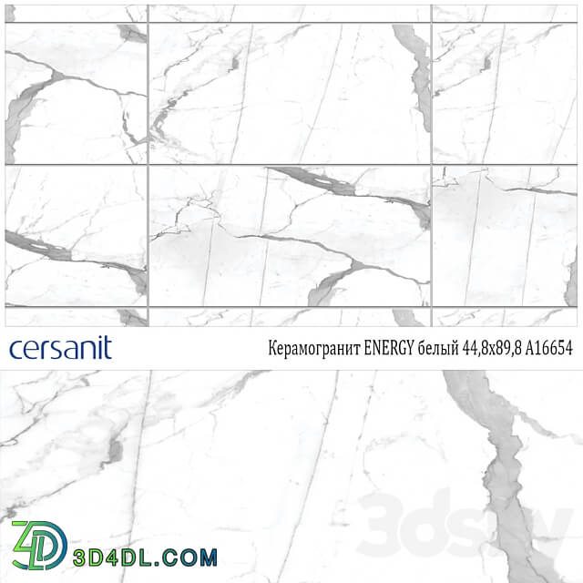 Cersanit ENERGY porcelain stoneware white 44 8x89 8 A16654 3D Models