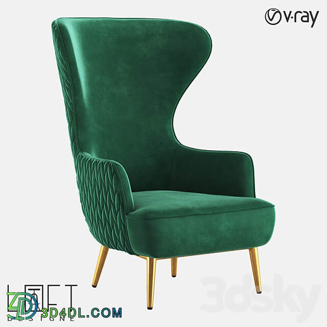 Armchair LoftDesigne 4074 model 3D Models