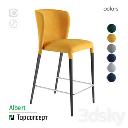 Half bar chair Albert in shorts 3D Models 