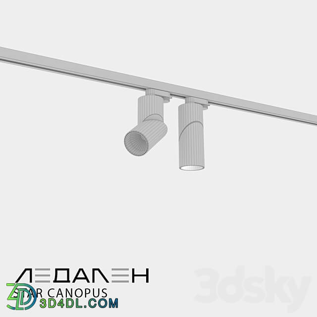 Three phase track lamp STAR CANOPUS 3D Models