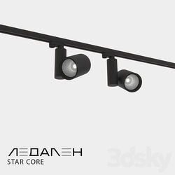 Three phase track light STAR CORE 3D Models 